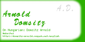arnold domsitz business card